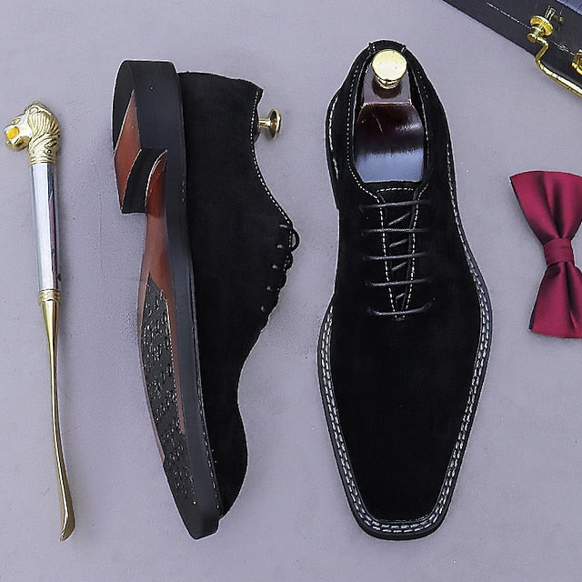 - Shoes Suede Leather Men's Dress Genuine Oxford Cowhide