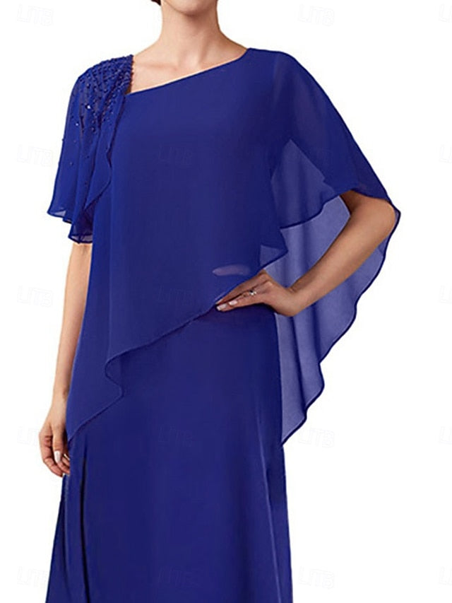 A-Line Mother Simple Neck of Square the Dress Bride Elegant