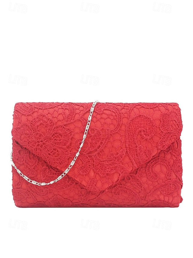 Lace Chain Women's Clutch Bag Evening Strap with