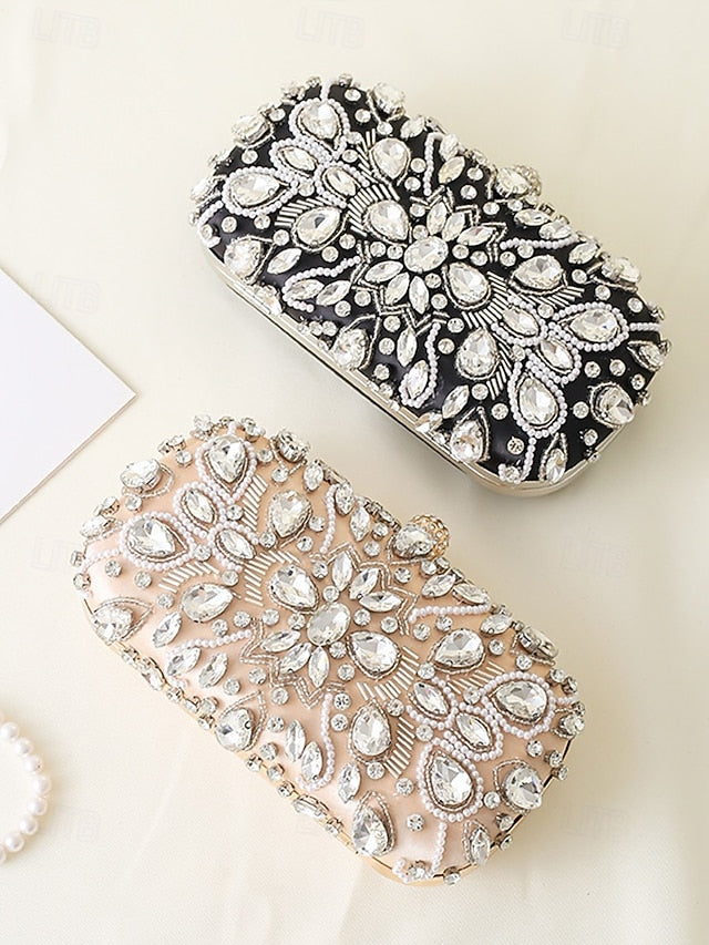 Crystal-Embellished Women's Clutch Bag