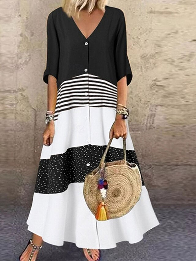 Women's Maxi Dress T Shirt Dress Tee Dress A Line Dress Fit