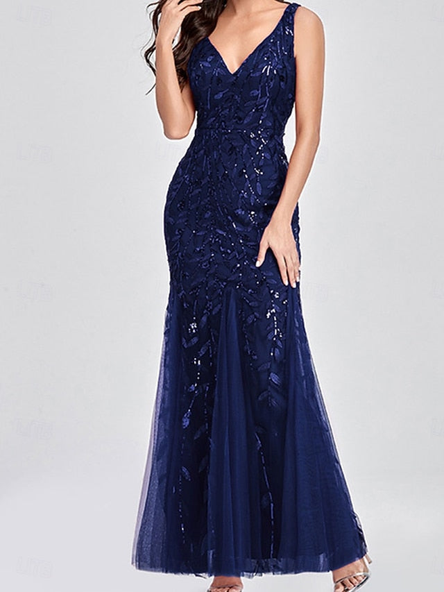 Bride the Floor Dress Neck V Mother Elegant of Party
