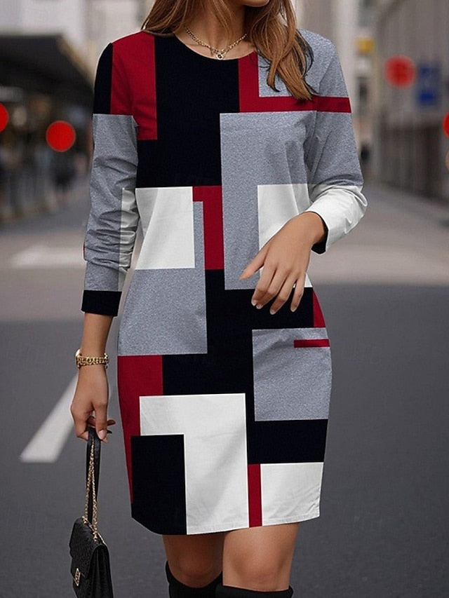 Women's Mini Dress Casual Dress Print Dress Fashion Modern