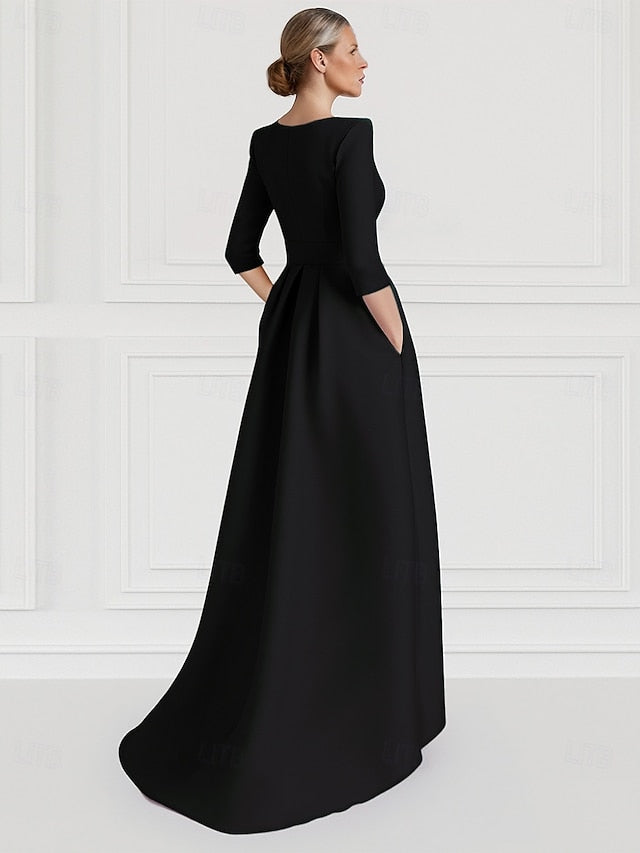 A-Line Evening Wedding Formal Asymmetrical Gown Dress Elegant