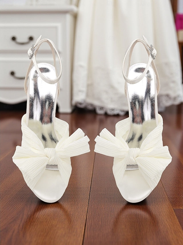 with Heel Women's Strap Sandals White High Platform Ankle