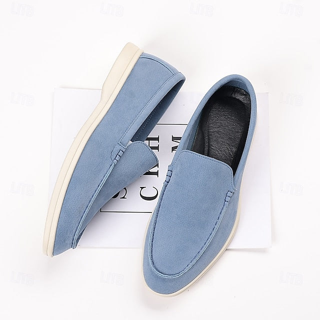 Loafers – Slip-On Faux Casual Blue Men's Light Breathable