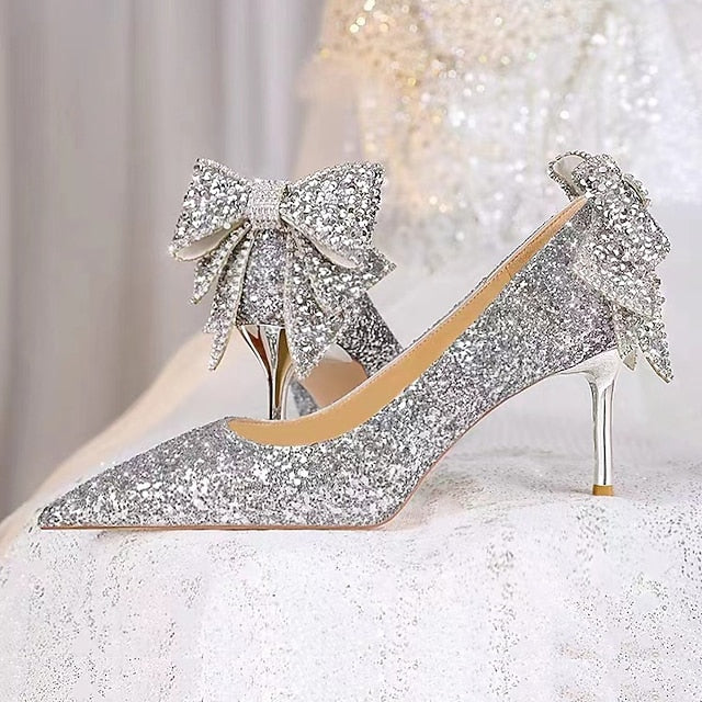 Bridesmaid Women Shoes Closed Bride for Toe Pointed Wedding