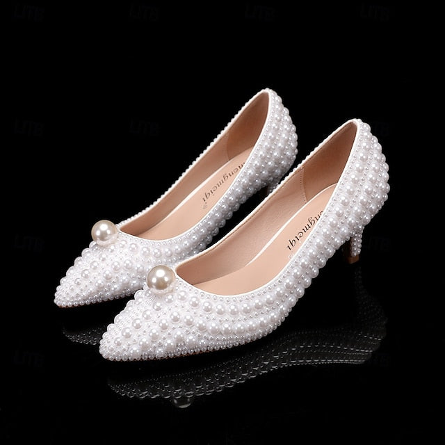 Women's Wedding White Shoes Dress Party