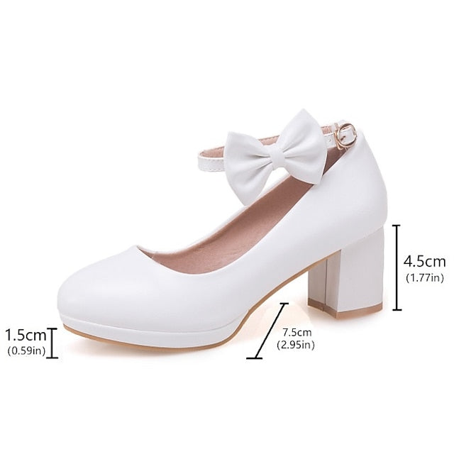 White for Girls' Jane Perfect Weddings - Mary Bow Shoes