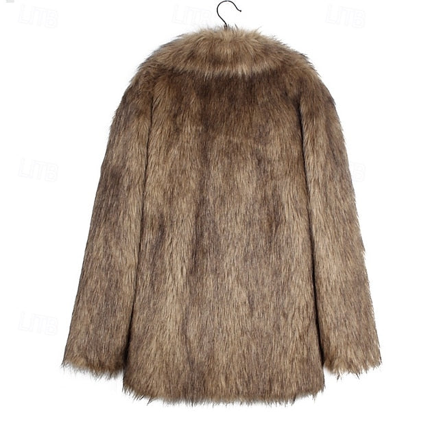 Warm Furs Coat Faux Fur Comfortable Women's