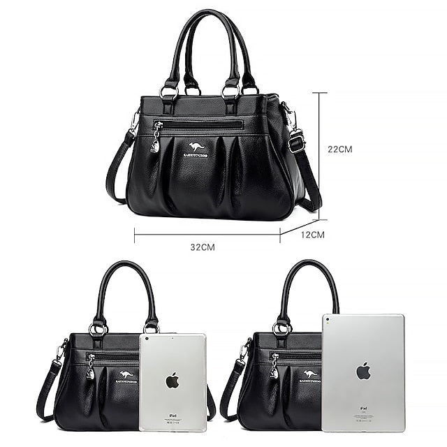 PU Women's Leather Daily Handbag Holiday Boston Bag Zipper