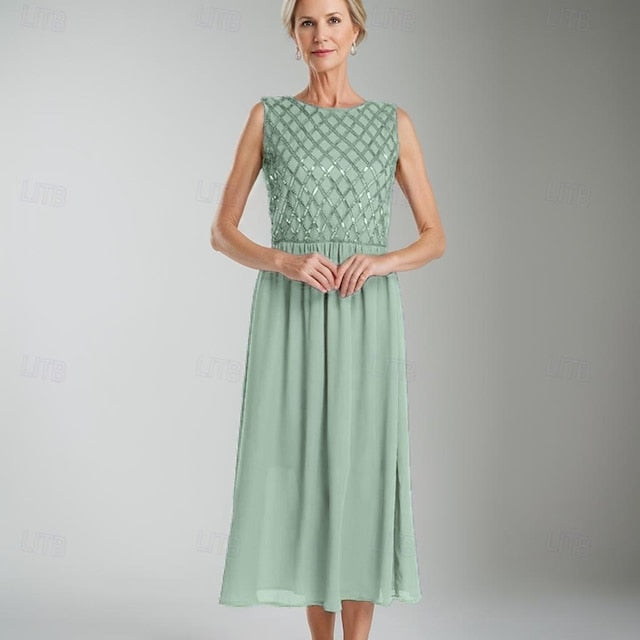 Dress A-Line of Mother the Wedding Bride Guest Simple