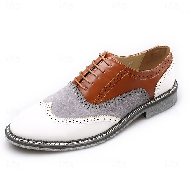 Gatsby-Inspired Men's Shoes in Spectator Wingtip Oxford