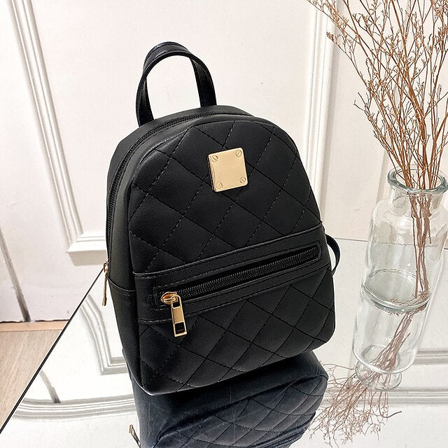 Sac à dos avant avec poche matelassée zippée élégante et mini