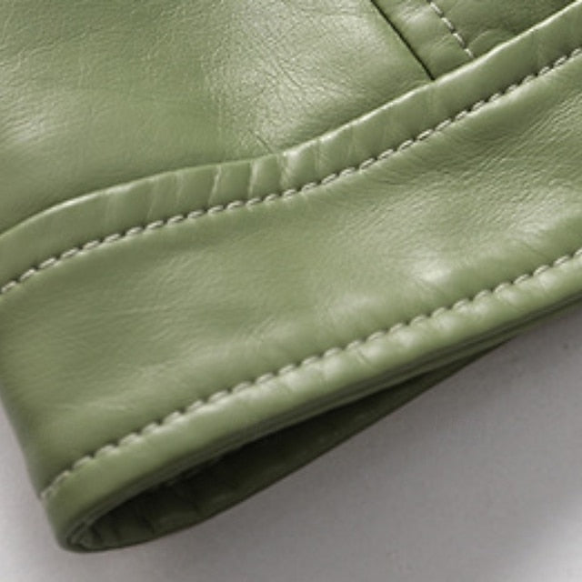 Women's Faux Zipper Comfortable Jacket Leather Pocket