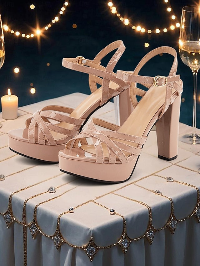 for Platform Nude – Sandals Women Strappy High Heel