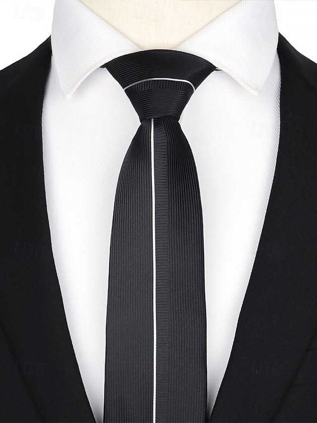 Men's - Tie Narrow Stripe Positioning 6cm Pattern