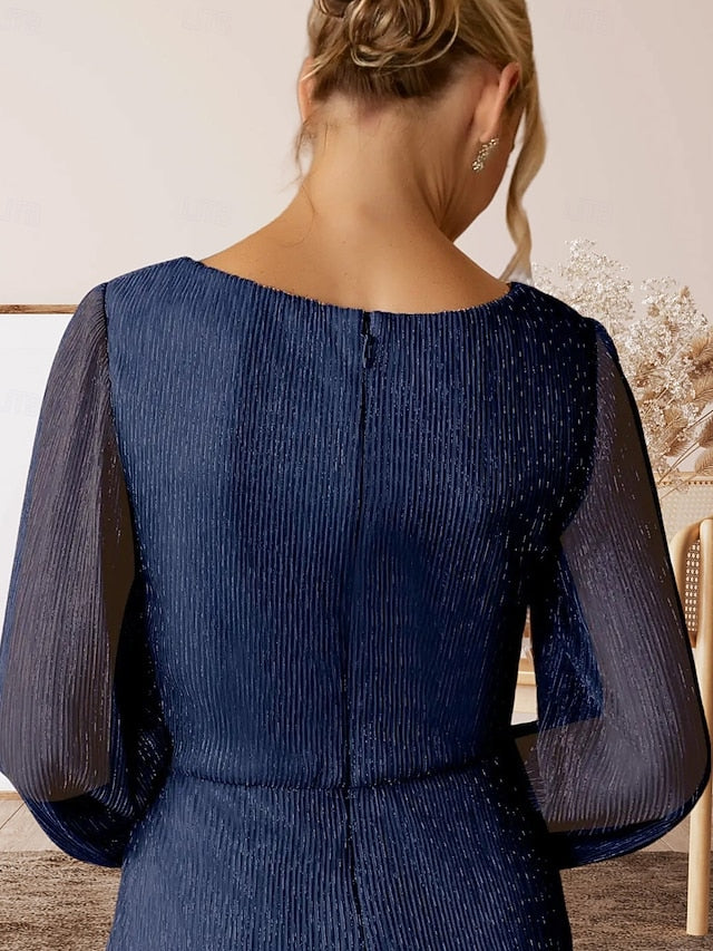 Mother Bride V of Guest Wedding Neck the A-Line Elegant Dress