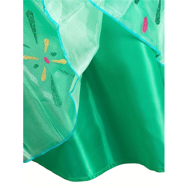 Party Frozen Princess Girl Fairytale Theme Dress Anna Flower