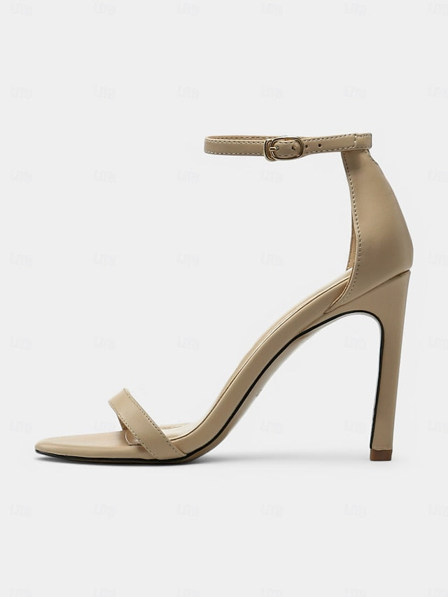 Strap Sandals Open-Toe Ankle Elegant Stiletto for - Women Black