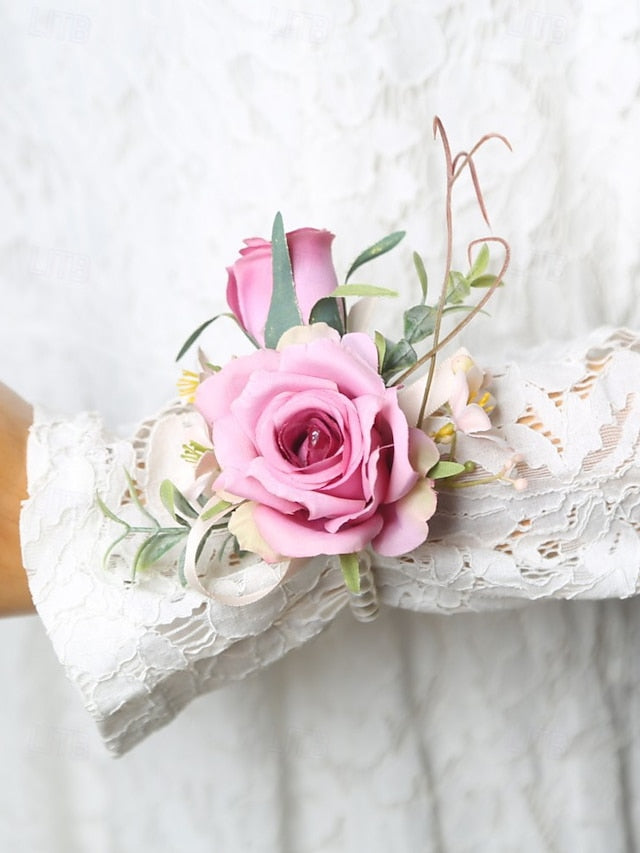 Wedding Corsage and Boutonniere Artificial Elegant – Wrist