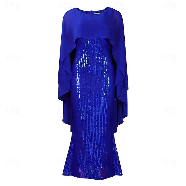 Dress Crew Length Mother Elegant Neck Floor Bride the of
