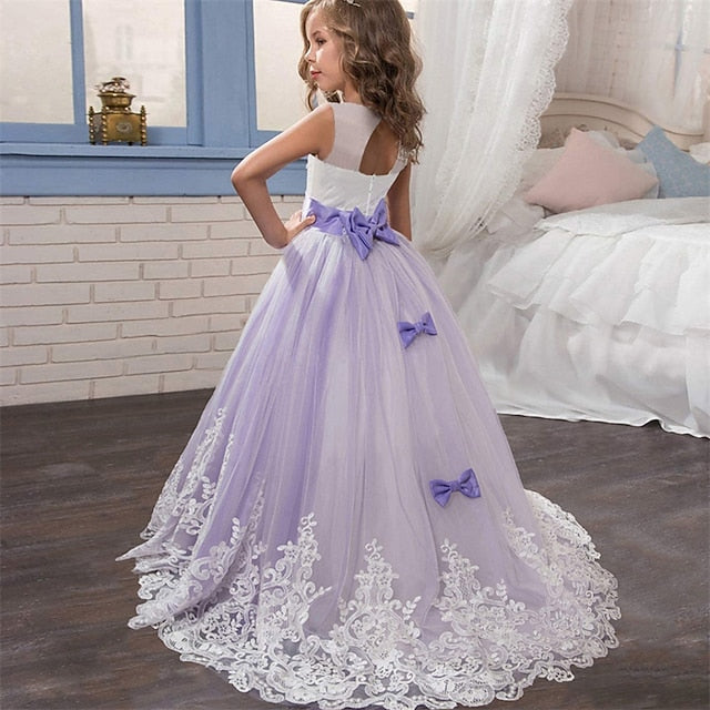 Kids Flower Girl Girls' Sleeveless Dress Wedding