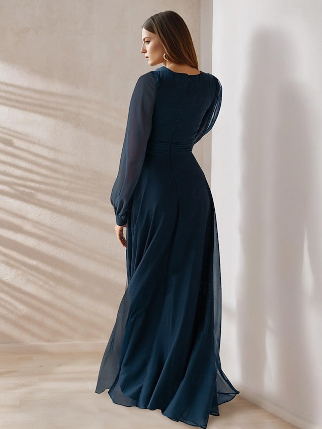 Elegant Bride Floor Party Neck A-Line the V Length of Mother