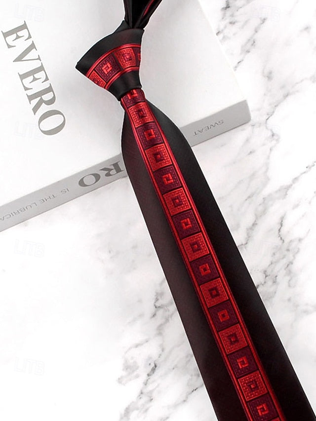 with Classic Necktie Men's Polyester Pattern