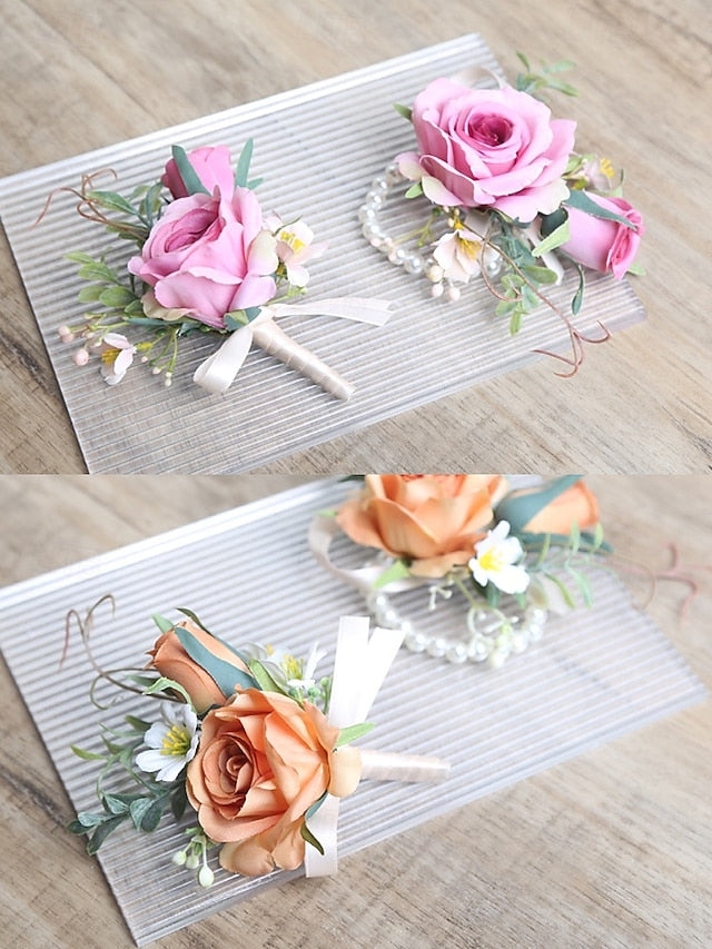 Wedding Corsage and Boutonniere Artificial Elegant – Wrist