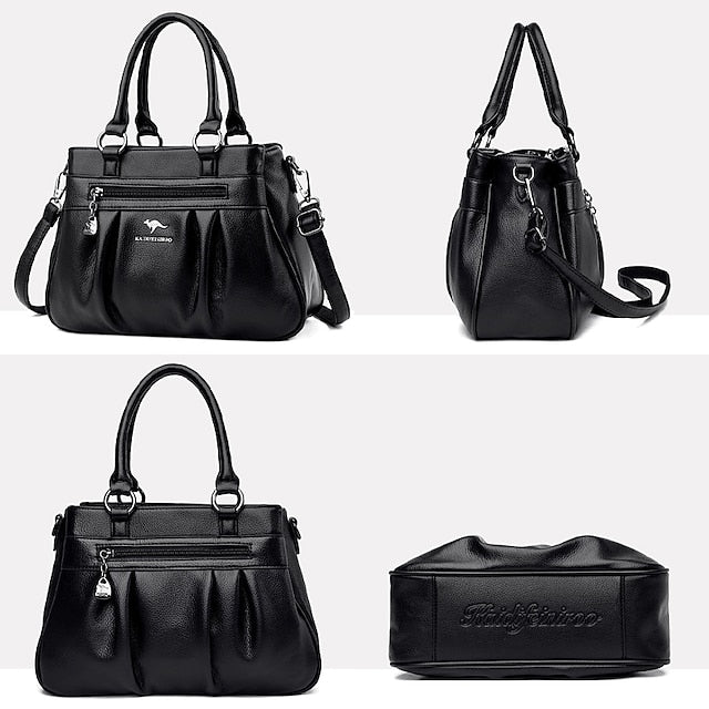PU Women's Leather Daily Handbag Holiday Boston Bag Zipper