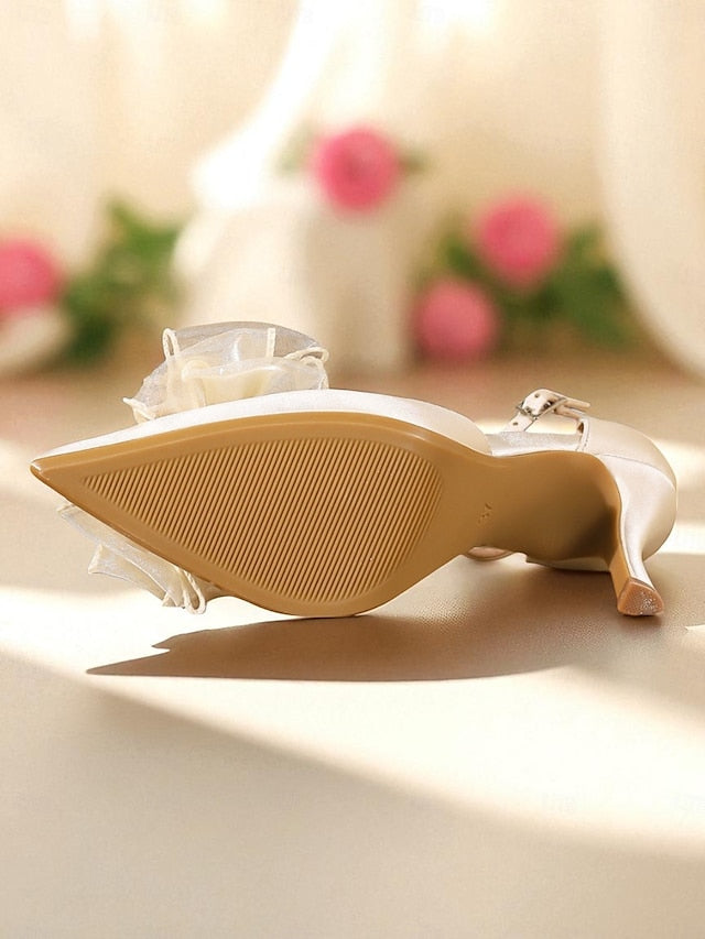 Strap Satin Ankle Pumps Bridal Elegant - Heels Women's with