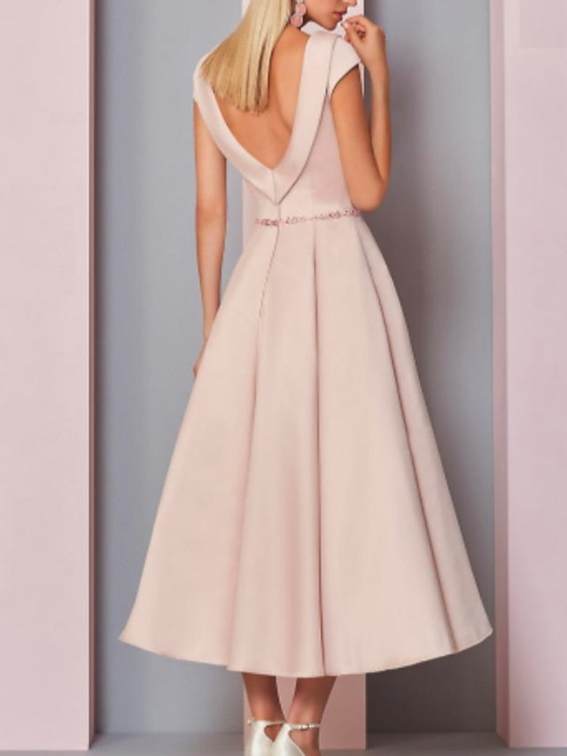 A-Line Dress Plus of Cowl Guest Mother Bride Size Wedding the