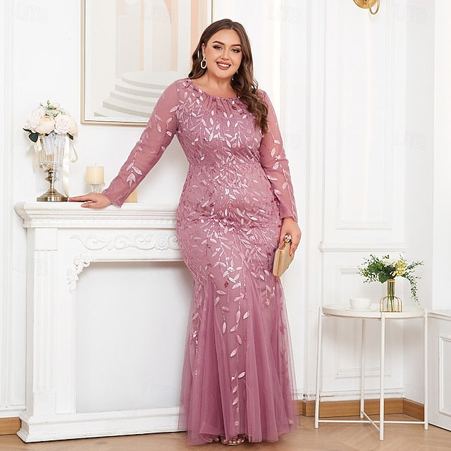 Dress Sparkle Mermaid Formal Trumpet / Floor Evening Gown