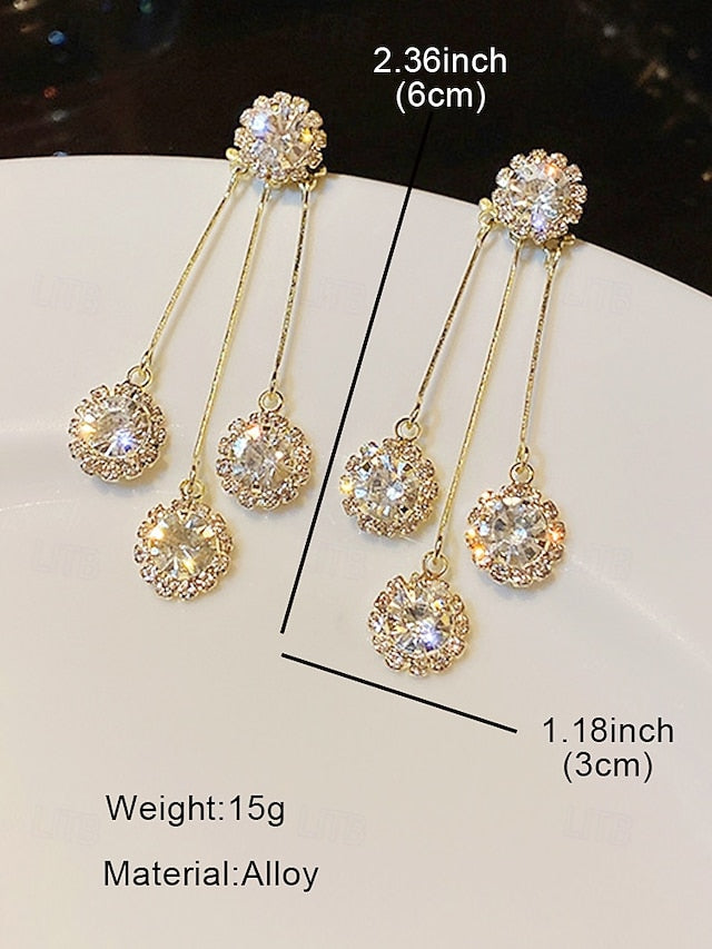 Sparkling Dangle for Women – Earrings Elegant Crystal