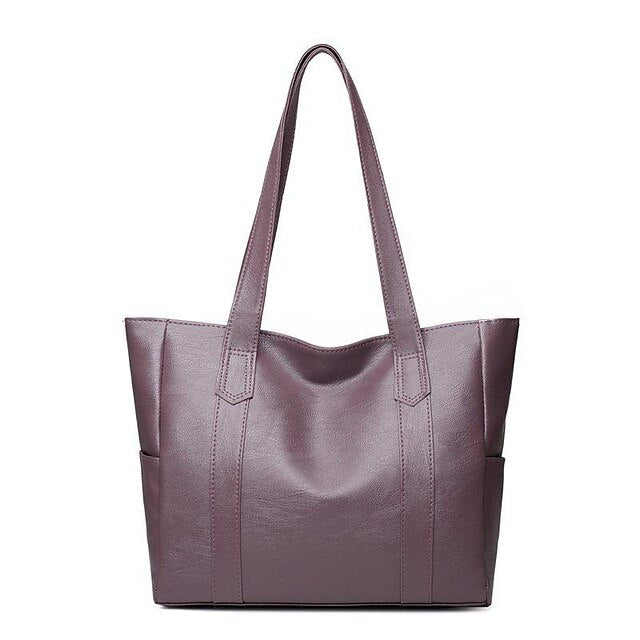 Bag Black – Leather Large Faux Women's Tote Stylish