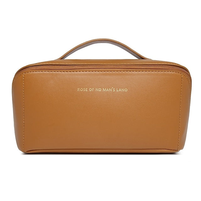 Damen Kosmetik Make-up Handtasche Leder PU Tasche Reise