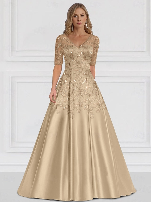 the A-Line Guest Bride of Elegant Wedding Dress Mother Simple V