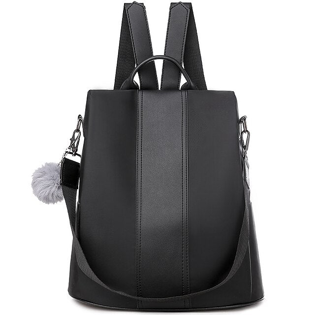 Purse Damen-Rucksack aus Kunstleder mit Bommel