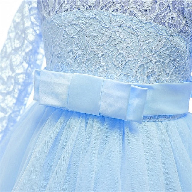 Flower Wedding Dress Kids Half Girl Sleeve Girls'