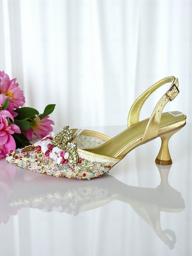 Rhinestone Set Shoes Green Bag - Clutch Heel Women's and