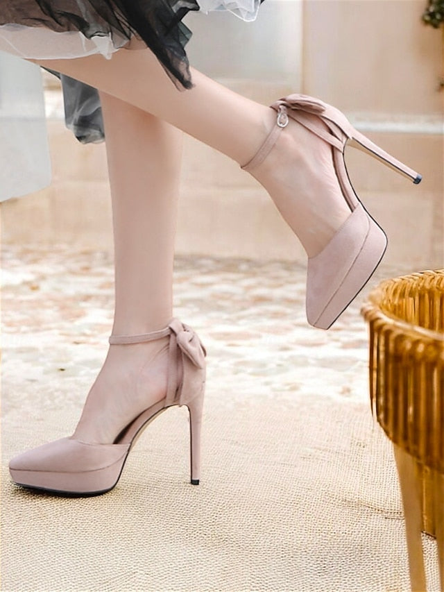 Stiletto Strap Elegant Platform Ankle Heels Women's with