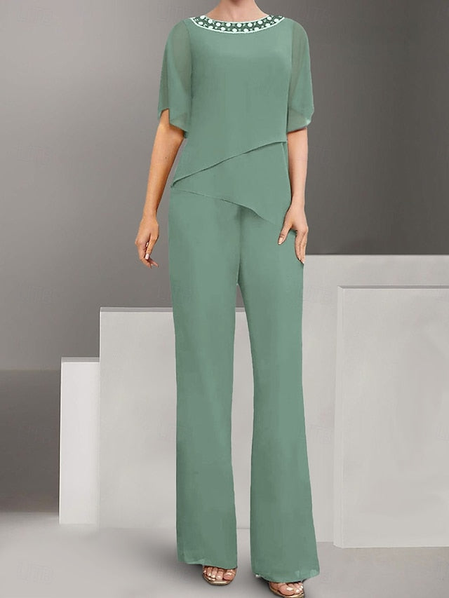 Pantsuit Elegant Wedding of the Dress Mother Guest Bride Simple