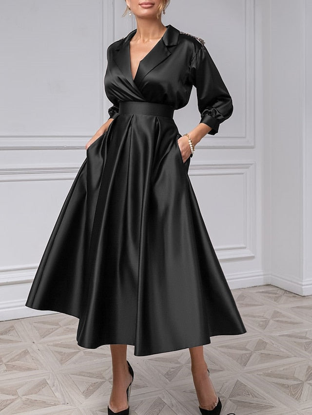 Tuxedo Dresses Dress A-Line Guest Wedding Elegant Cocktail
