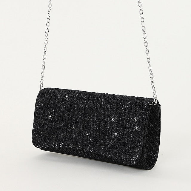 Evening Silver – Women's Clutch Purse Elegant Glitter