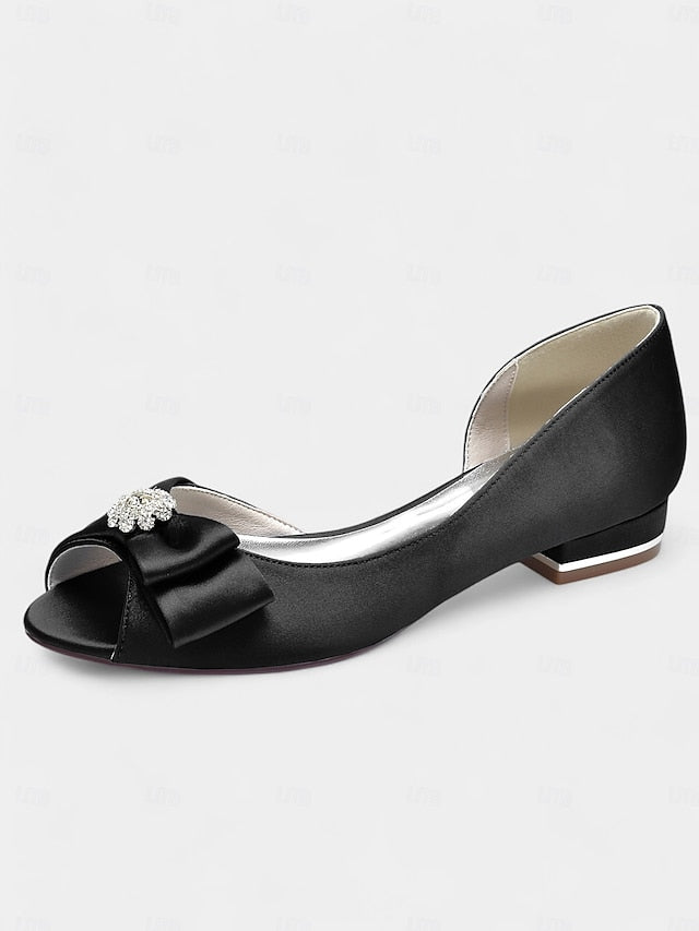 in with sparkling flats a crafted luxurious satin Elegant