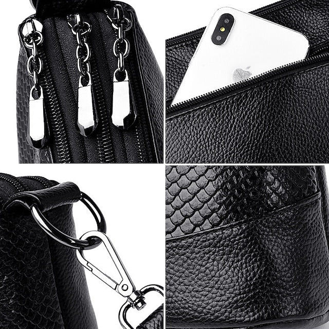 Leder Hobo Umhängetasche Schulter PU Damen