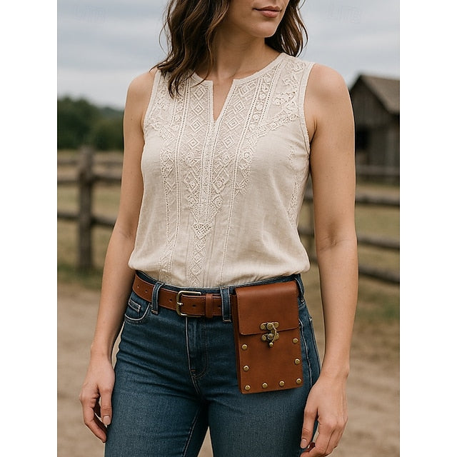 Faux with Leather Western Women's Bag Bohemian Waist