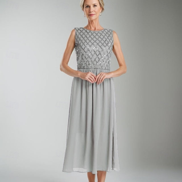 Dress A-Line of Mother the Wedding Bride Guest Simple