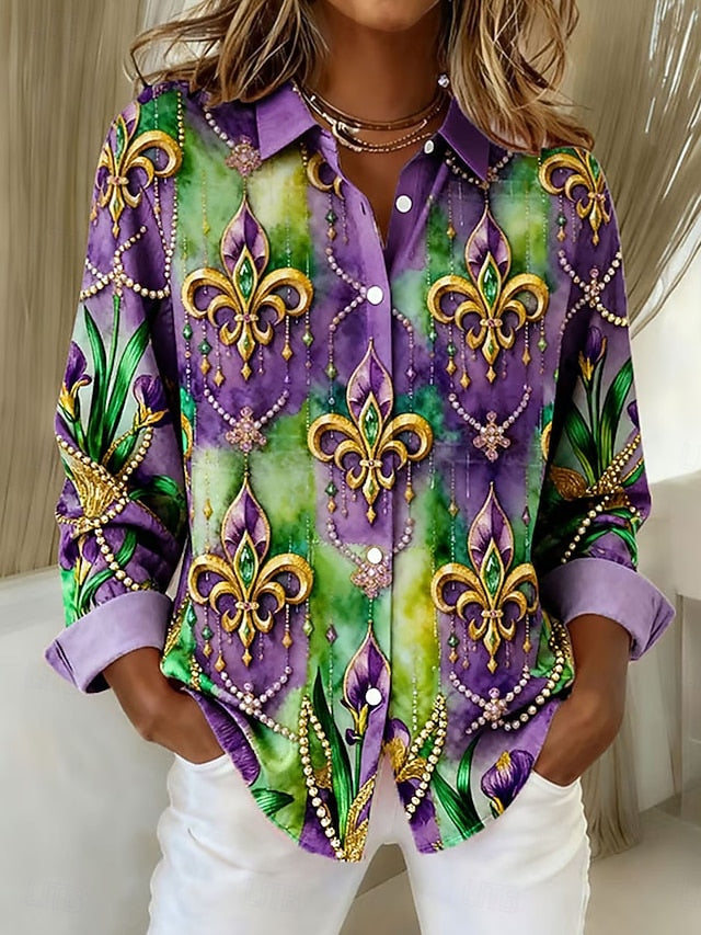 Carnival Women's Shirt Graphic Geometric Abstract Elegant